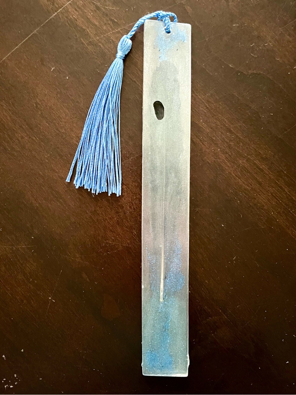 Blue & Green Resin Desk Set - Pen Cup + Square Holder + Bookmark - Picture 9 of 9